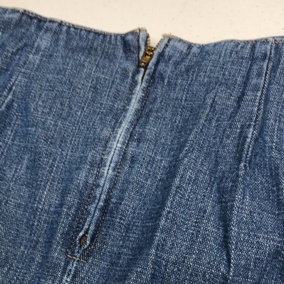 LIKE NEW LIZ CLAIBORNE DENIM KNEE LENGTH SKIRT SZ 12 🇺🇸 - Picture 5 of 6